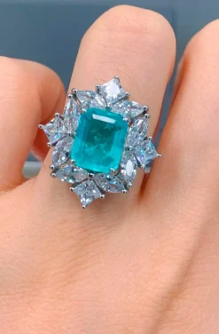ANILLO AGUA MARINA