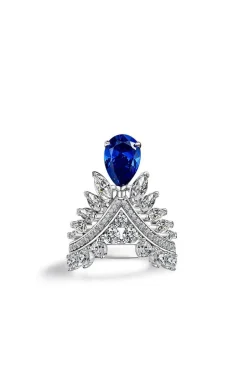ANILLO DE PLATA PRINCESA ZAFIRO