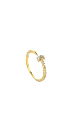 ANILLO FINO TORNILLO DORADO