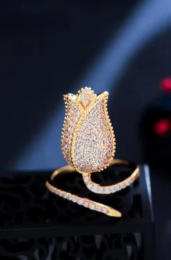 ANILLO FLOR DORADO