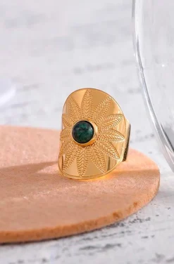 ANILLO FLOR Y TURQUESA