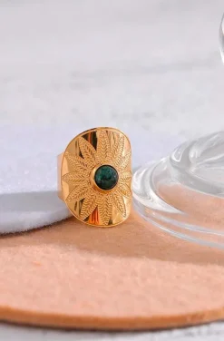 ANILLO FLOR Y TURQUESA