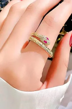 ANILLO GOLDEN SNAKE