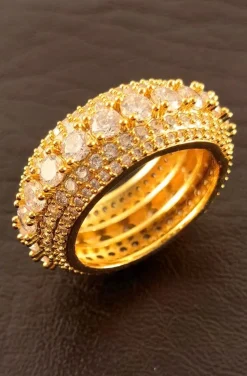 ANILLO HIP HOP DORADO