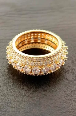 ANILLO HIP HOP DORADO