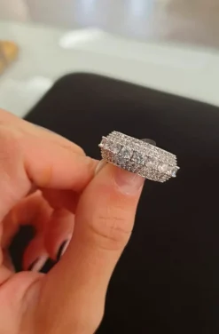 ANILLO HIP HOP PLATA