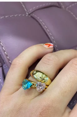 ANILLO LUNA Y ESTRELLAS ESTILO BOHEMIO