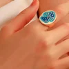 ANILLO MUSHROOM BLUE