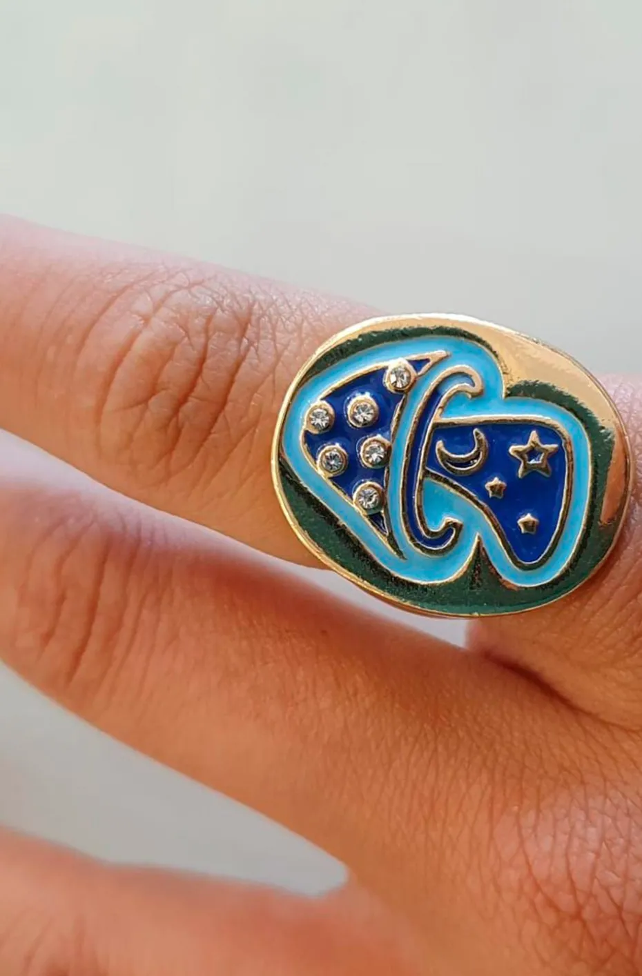ANILLO MUSHROOM BLUE
