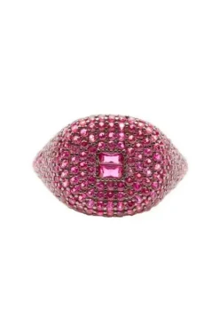 ANILLO PIEDRAS FUCSIA
