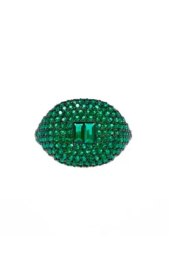 ANILLO PIEDRAS VERDE ESMERALDA