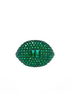 ANILLO PIEDRAS VERDE ESMERALDA