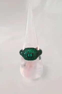 ANILLO PIEDRAS VERDE ESMERALDA