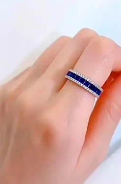 ANILLO PRINCESA ZAFIRO AZUL