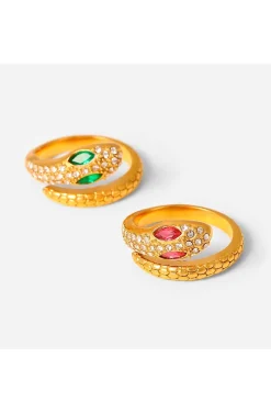 ANILLO SERPIENTE OJOS VERDE ESMERALDA