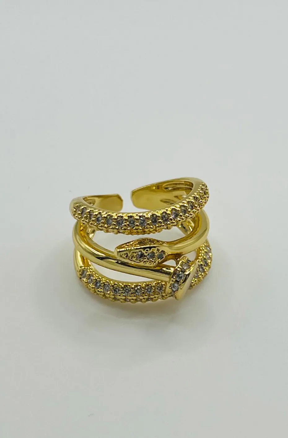 ANILLO TORNILLO VUELTAS DORADO