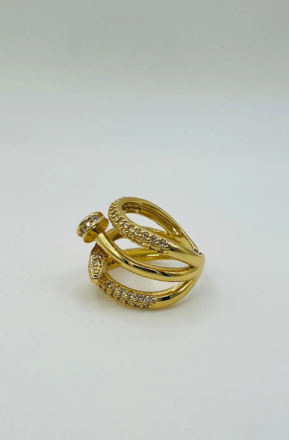ANILLO TORNILLO VUELTAS DORADO