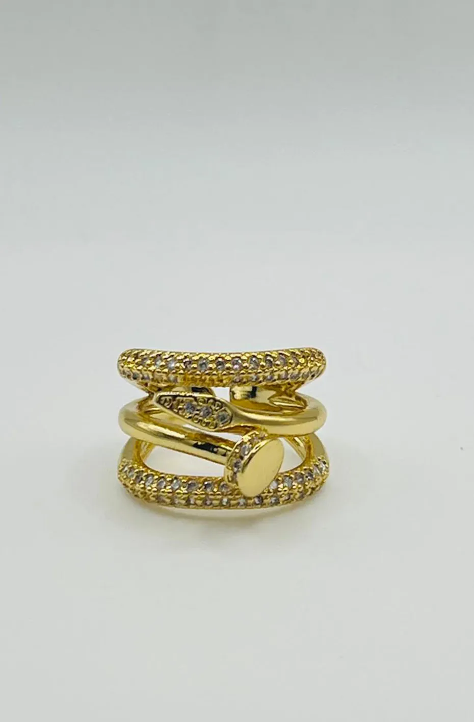 ANILLO TORNILLO VUELTAS DORADO