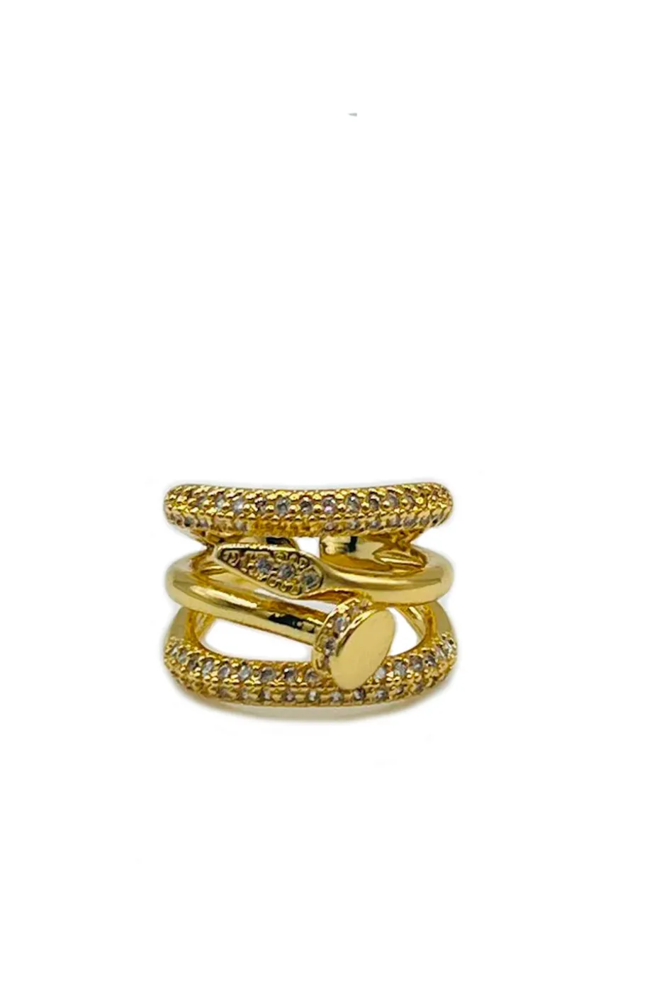 ANILLO TORNILLO VUELTAS DORADO