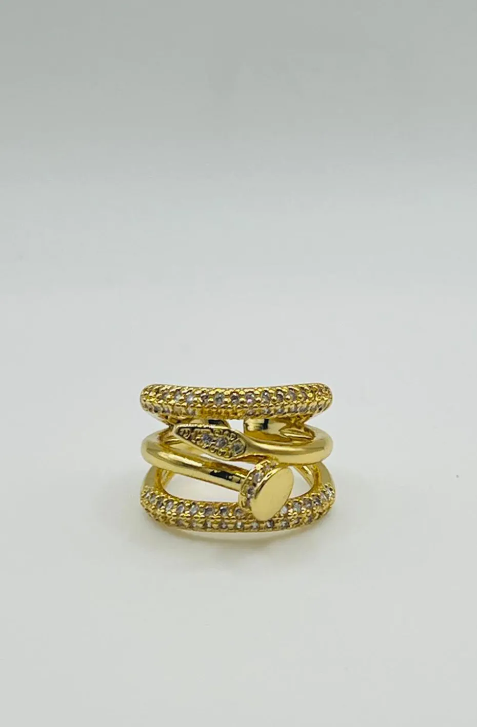 ANILLO TORNILLO VUELTAS DORADO