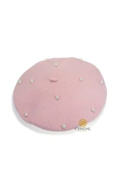 BOINA ROSA PASTEL PERLAS