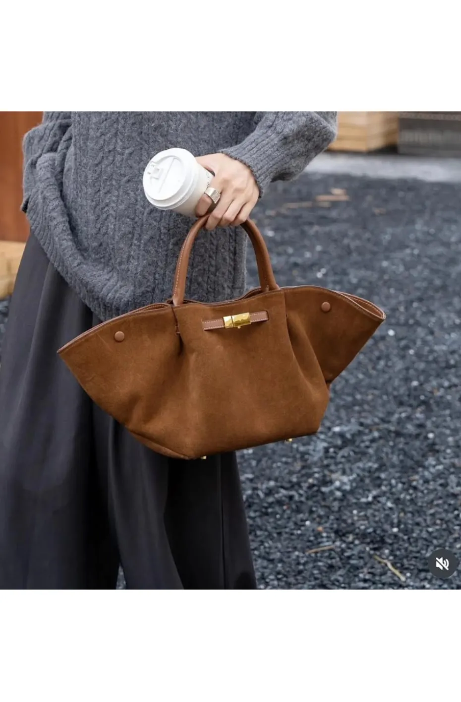 BOLSO DE ANTE MARRÓN NEW YORK