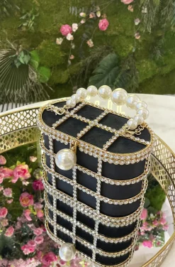 BOLSO PEARLS NEGRO