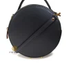 BOLSO PIEL CIRCULAR NEGRO
