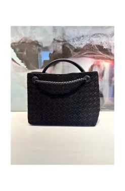 BOLSO TRENZADO ANTE NEGRO