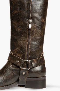 BOTAS MOTERAS MARRÓN VINTAGE