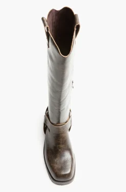 BOTAS MOTERAS MARRÓN VINTAGE