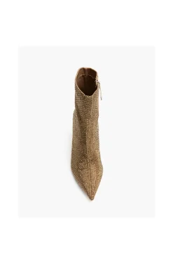 BOTINES DIAMANTES DORADOS