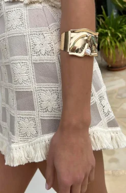 BRAZALETE DORADO PERLAS