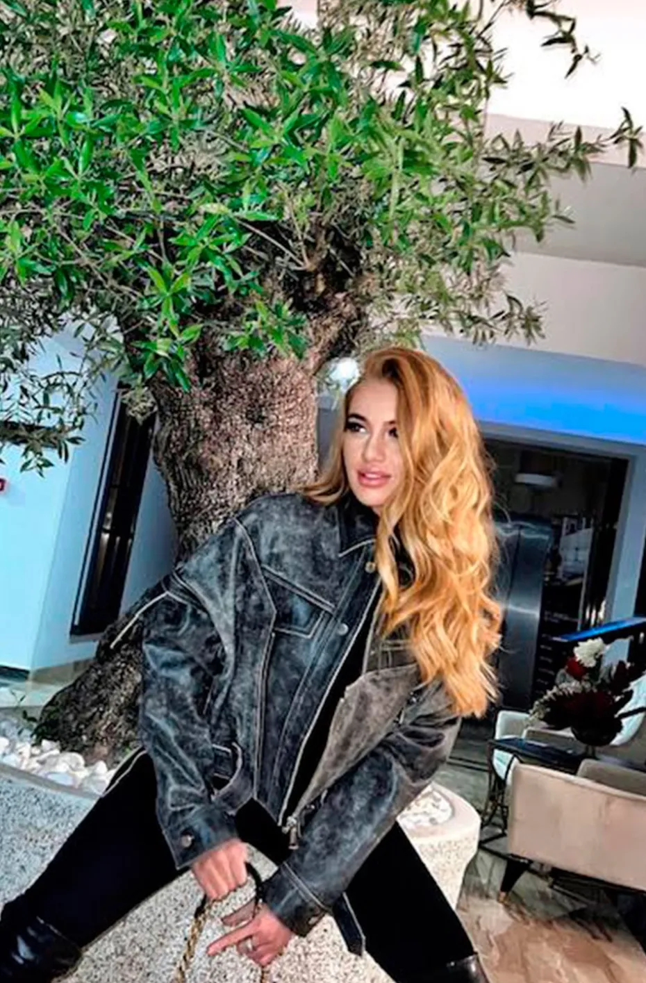 CHAQUETA DE CUERO OVERSIZED VINTAGE