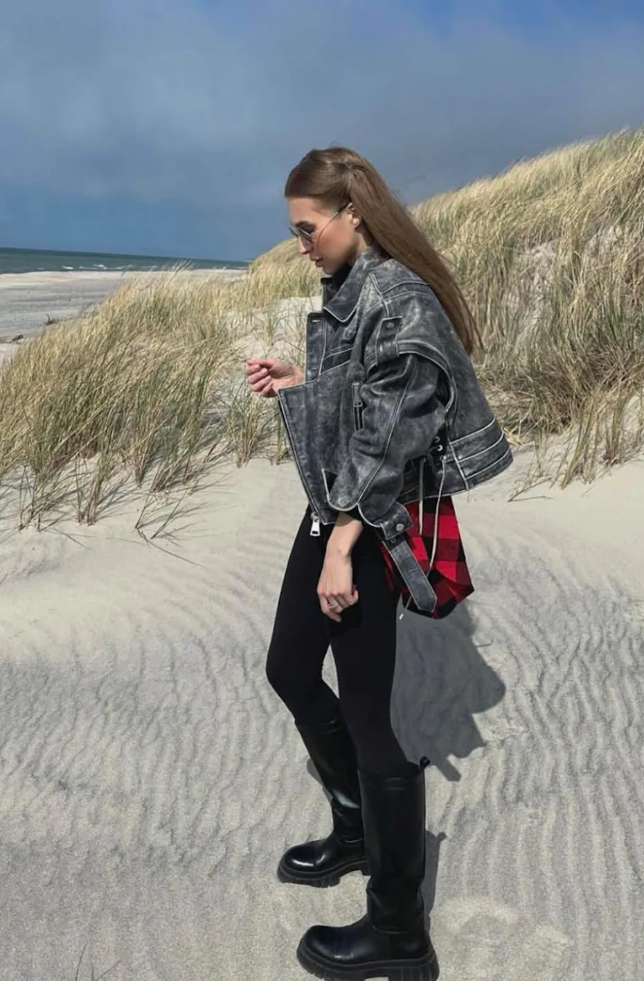 CHAQUETA DE CUERO OVERSIZED VINTAGE
