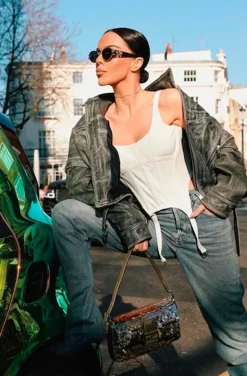 CHAQUETA DE CUERO OVERSIZED VINTAGE