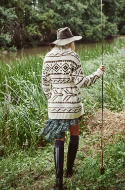 CHAQUETA DE PUNTO TRIBAL FETICHE SUANCES