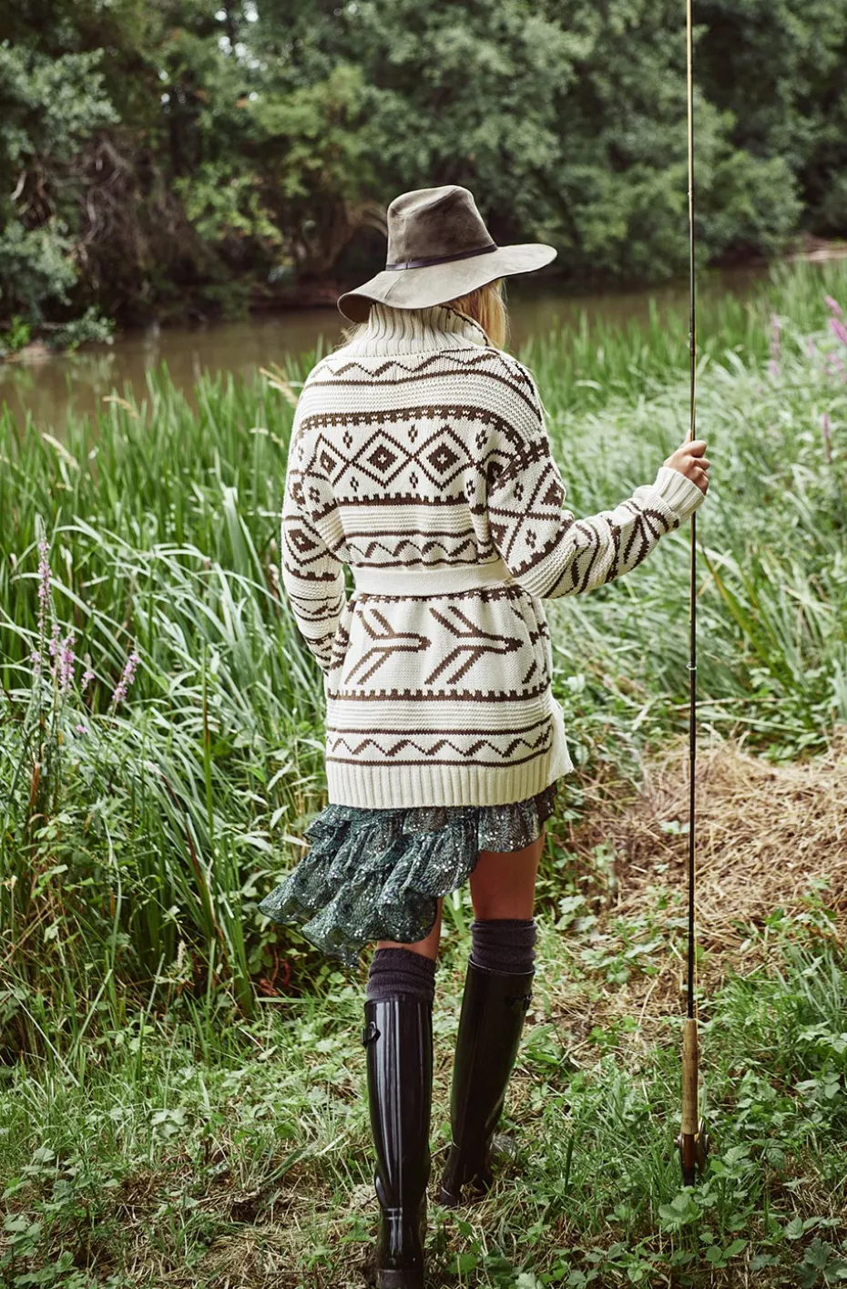 CHAQUETA DE PUNTO TRIBAL FETICHE SUANCES