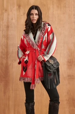 CHAQUETA RED NAVAJO CARDIGAN BY FETICHE SUANCES