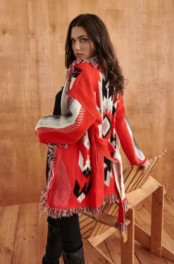 CHAQUETA RED NAVAJO CARDIGAN BY FETICHE SUANCES