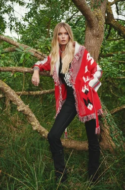 CHAQUETA RED NAVAJO CARDIGAN BY FETICHE SUANCES