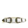 CINTURÓN BLANCO HEBILLA DORADA
