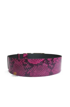 CINTURÓN DYR SERPIENTE FUCSIA