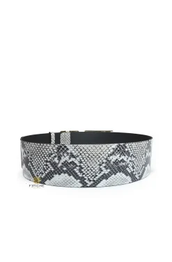 CINTURÓN DYR SERPIENTE GRIS
