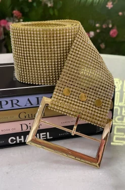 CINTURÓN STRASS DORADO