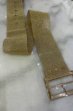 CINTURÓN STRASS DORADO