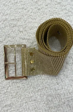 CINTURÓN STRASS DORADO
