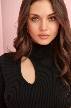 CLEO BLACK KNIT TOP BY FETICHE SUANCES