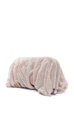 CLUTCH DE CRISTALES PLATA