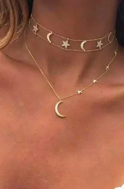 COLLAR BOHEMIO DANCING LUNAS Y ESTRELLAS